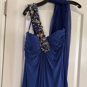 Mignon Royal Blue One Shoulder Dress